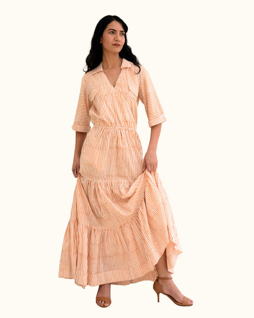 Kinnowi A-Line Tier Dress