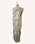 Pista Green Bagh Maheshwari Saree