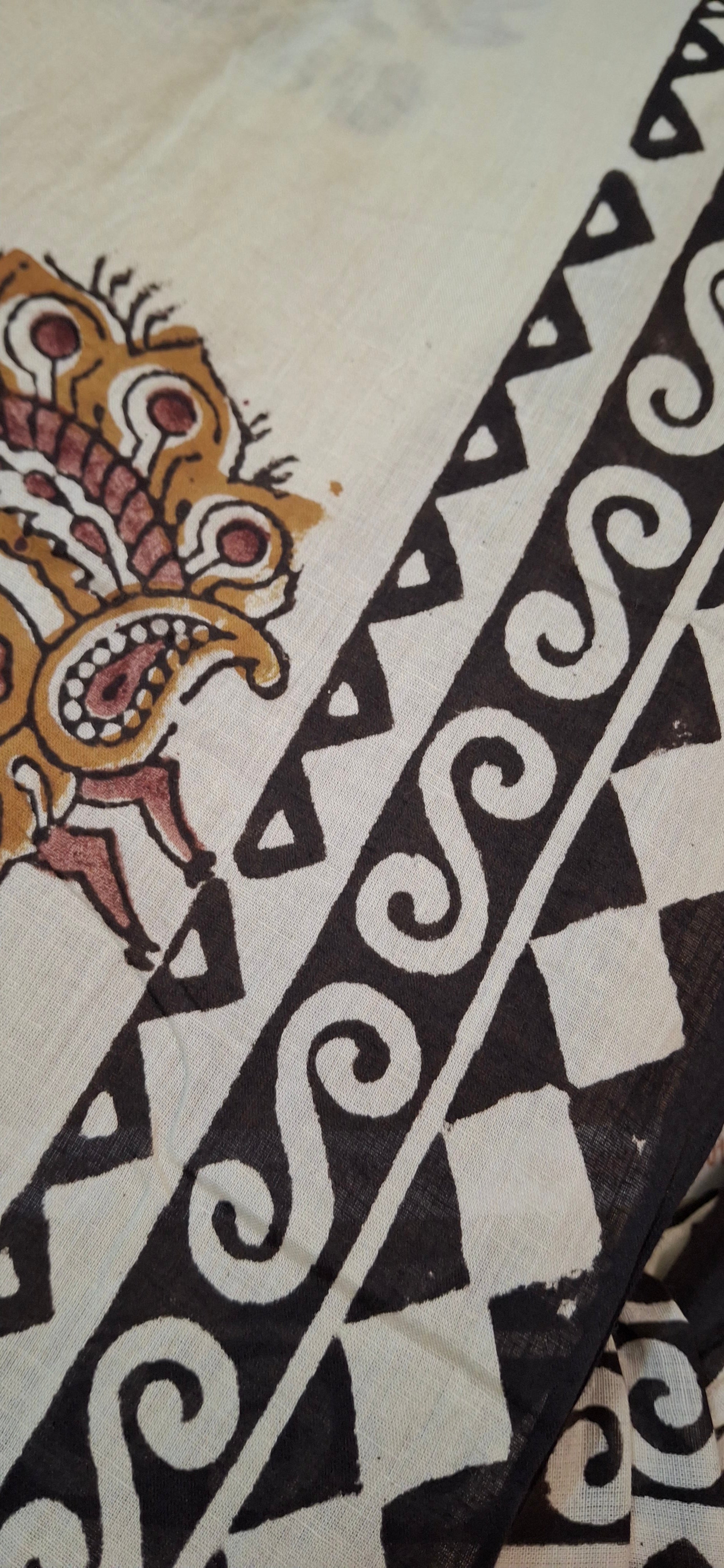 Mayura Hand Block Printed Cotton Saree