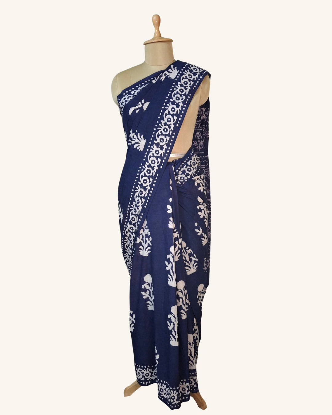 Gendha Chowk Dabu Printed Saree