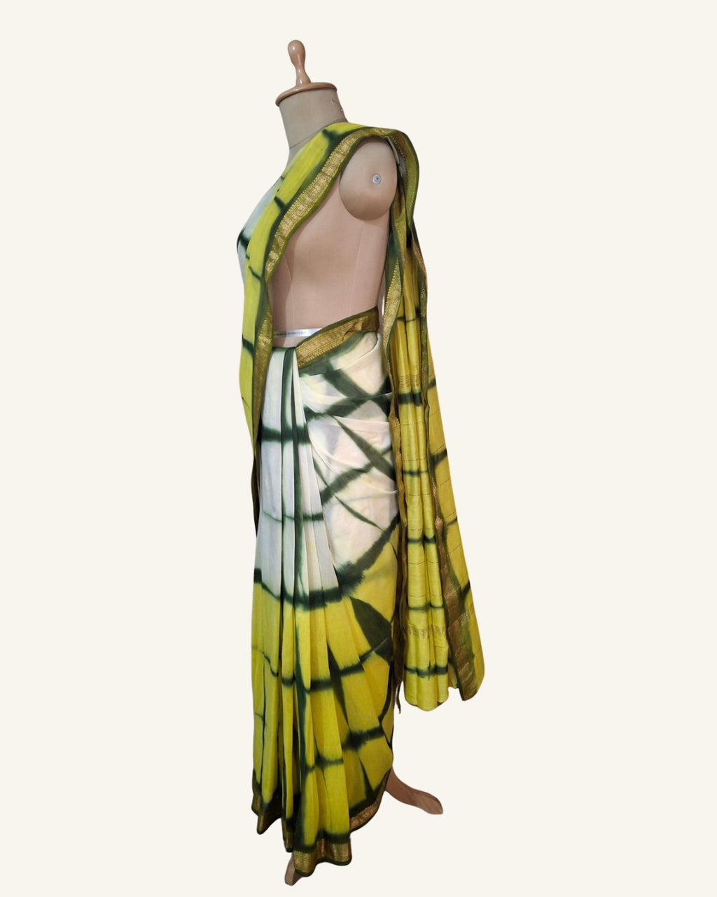 Ombre Shibori Maheshwari Silk Saree