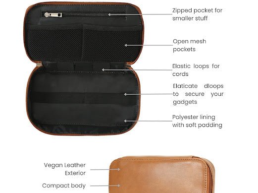 The Vegan Leather Tech Organiser