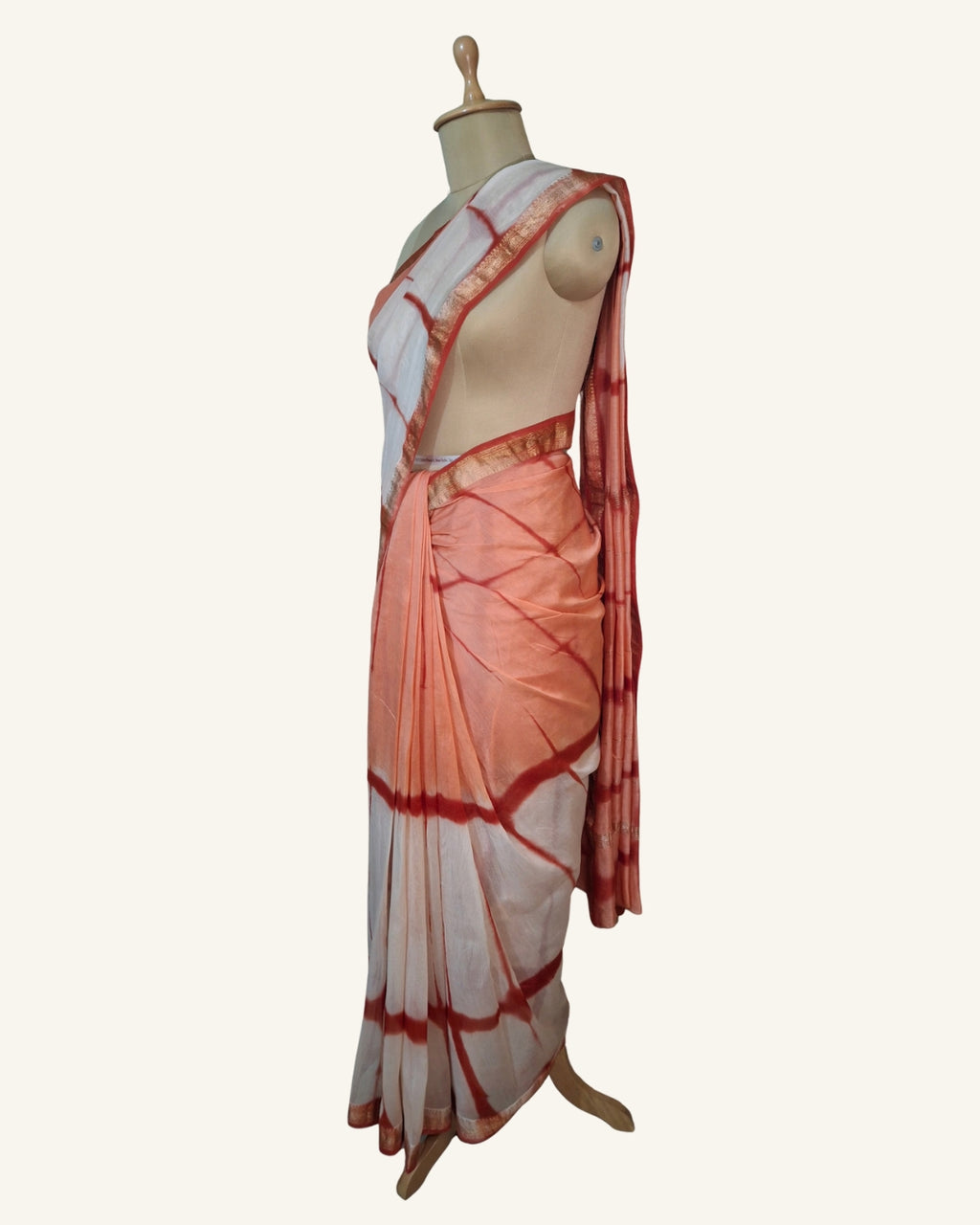 Ombre Shibori Maheshwari Silk Saree