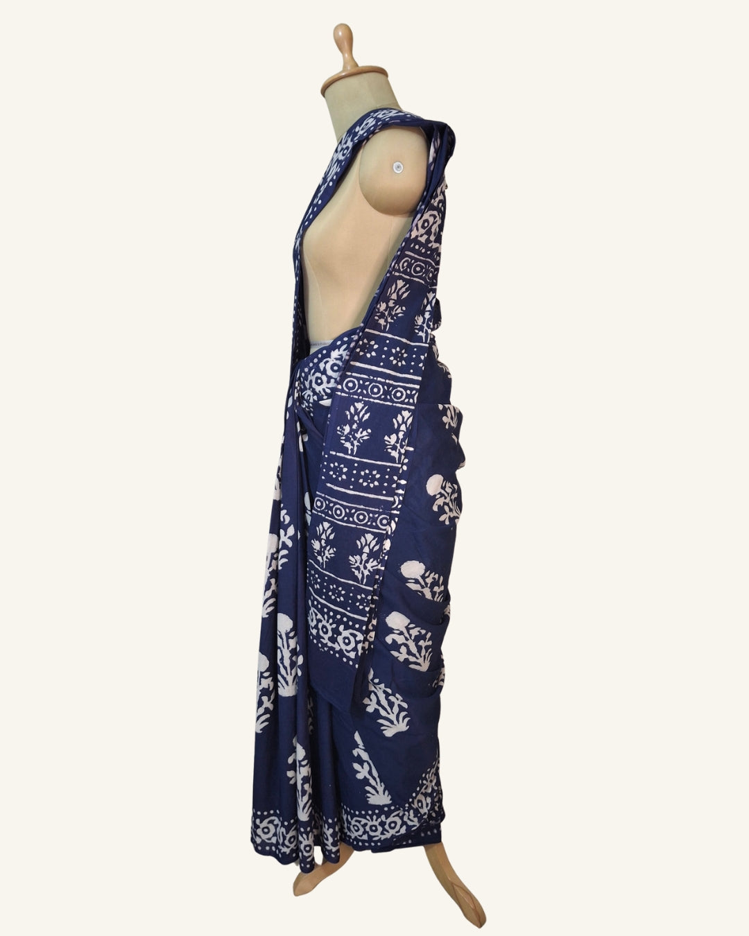 Gendha Chowk Dabu Printed Saree