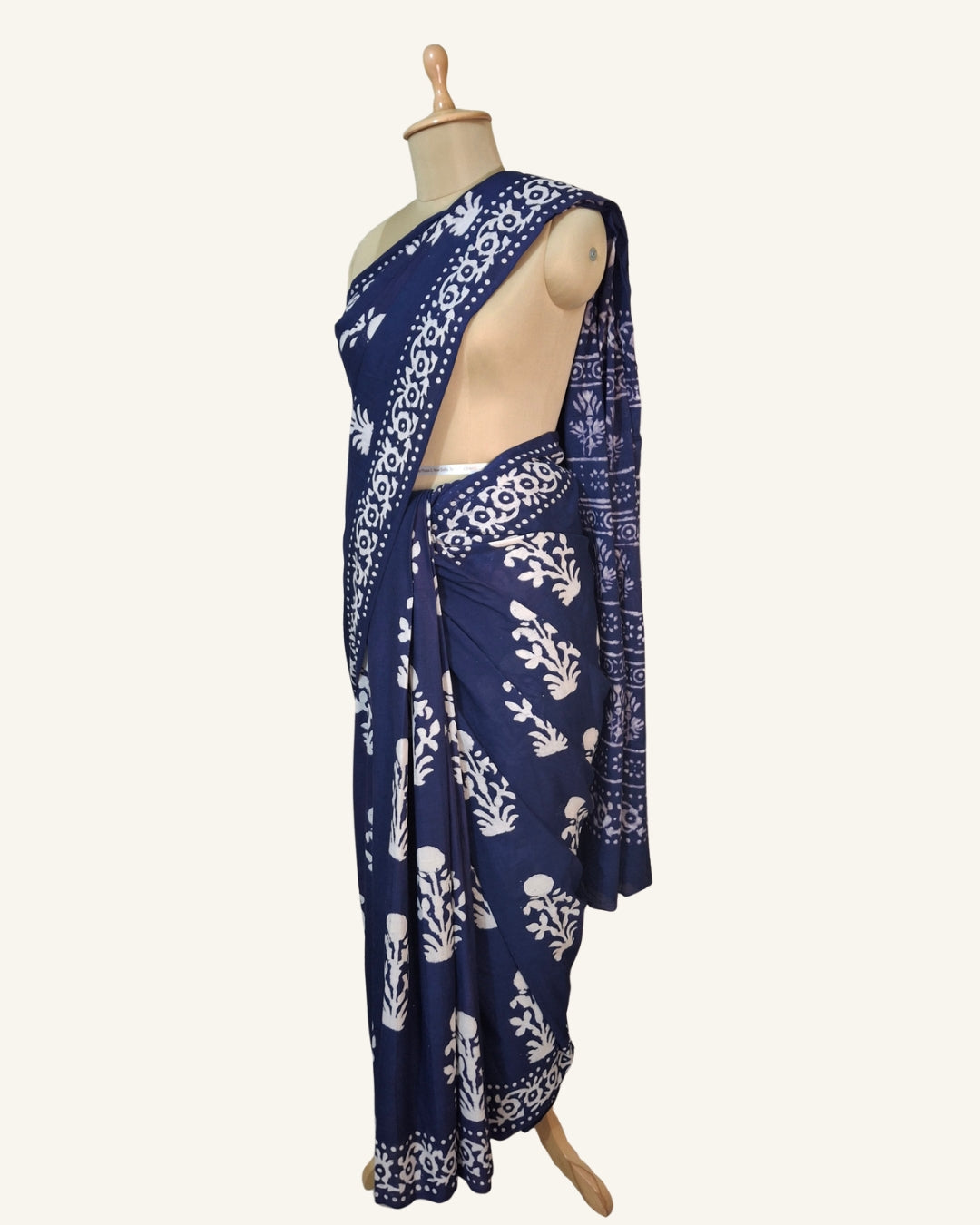 Gendha Chowk Dabu Printed Saree